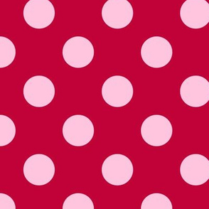 3cm Polka dot Paradise lost Light pink and Red