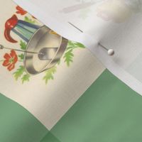 AUNT LOU'S TABLECLOTH - RETRO KITCHEN COLLECTION (GREEN)