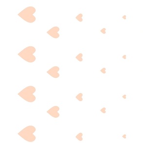 peach colored hearts border print