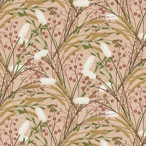 Wild grasses-blush