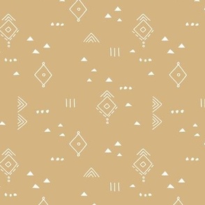 Little kelim minimalist traditional moroccan plaid textile design white on camel yellow
