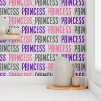 (1.5" wide) princess - pink/purple/grey on grey - LAD21