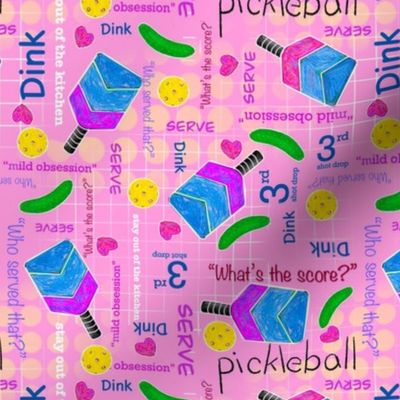 Pickleball Fabric Pink 