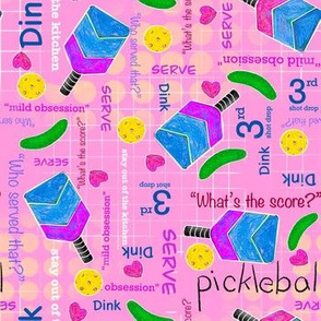 Pickleball Fabric Pink 