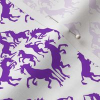 Custom Unicorn Damask Purple on White