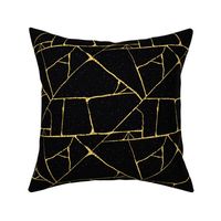 Kintsugi  Gold Black Craquelure