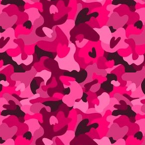 Small Face Mask Hot Pink Magenta Bubblegum Pink Girl Strong Camo // © ZirkusDesign Camouflage, Hearts, Girly, Hunt, Hunter, Bright, Feminine Wallpaper