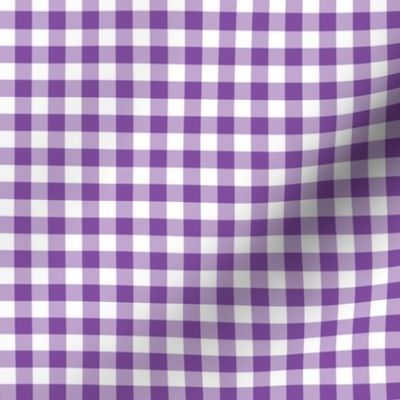 Purple  and white Gingham check  small