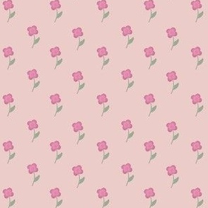 (Small scale) Pink flowers on pink