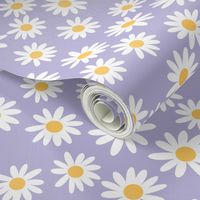 TINY daisy print fabric - daisies, daisy fabric, baby fabric, spring fabric, baby girl, earthy - lilac