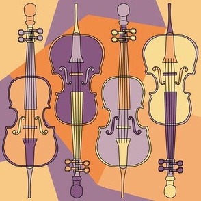 Large Cellos Purple Orange