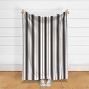 Brown and White Vertical French Stripe