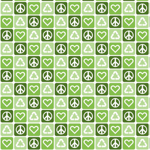 Peace. Love. Recycle. 2.0 (1/2 scale) | Tri Green