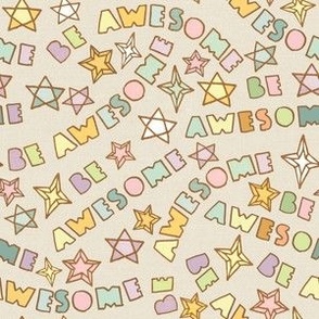 Be Awesome Words {Linen} - small scale