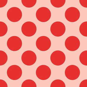 Red dots on salmon pink background