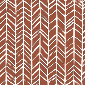 Organic chevron on rust red