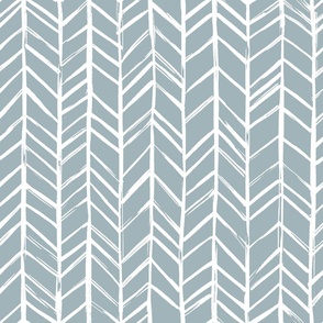 Organic chevron on cloud blue