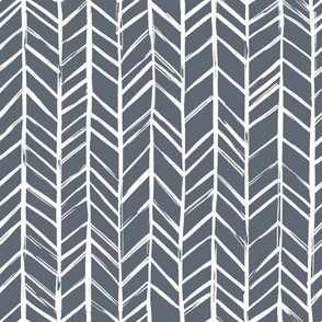 Organic chevron on slate gray