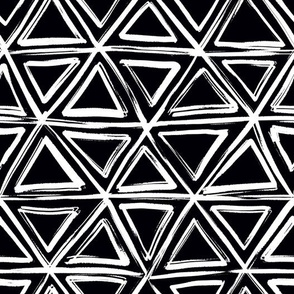 Black and white hand-drawn triangles