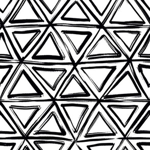 Black and white hand-drawn triangles