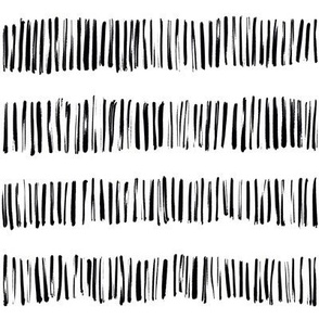 Black and white hand-drawn stripes white