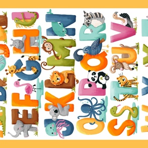 Animal alphabet large scale 1 yard