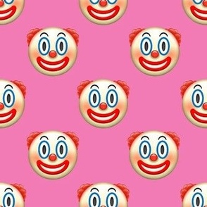 Medium Scale Clown Emojis on Pink