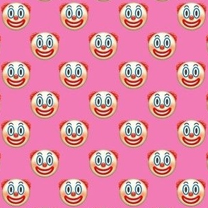 Small Scale Clown Emojis on Pink