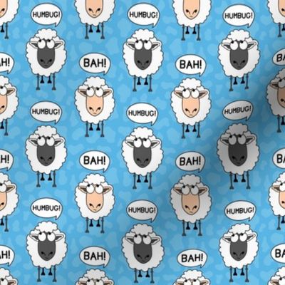 Smaller Scale Bah Humbug! Funny Sheep Blue