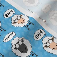 Smaller Scale Bah Humbug! Funny Sheep Blue
