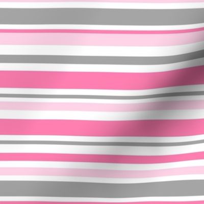 Pink and Grey Stripe - Smaller Scale