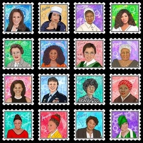 20 Black Women of History 2" Postage stamps