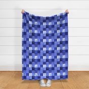 Deep ocean blue checkered. Navy blue tones gingham, blue aesthetic, dark blue