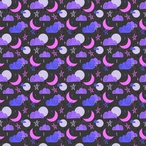 Magic Moon - (4inx4in) Purple
