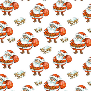 Santa Claus winter pattern