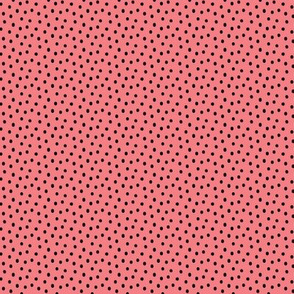 Fruit Dots Black on Pink