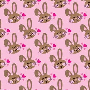 bunny kiss halfdrop on pink