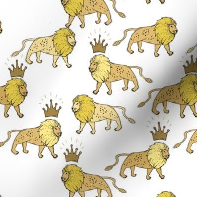 leo lion white and gold small