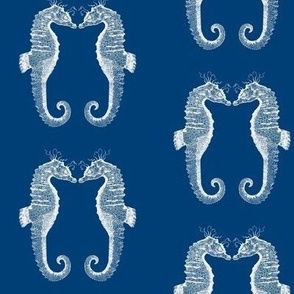 Seahorses, a vintage looking illustration 