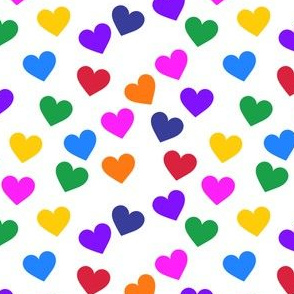 Bright rainbow hearts (small)