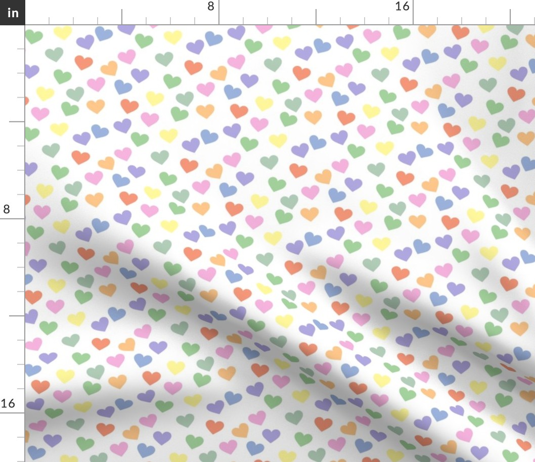 Bright pastel rainbow hearts (small)