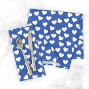 White hearts on royal blue (medium)