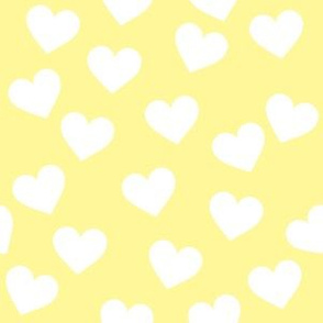 Yellow Heart Fabric Wallpaper and Home Decor  Spoonflower