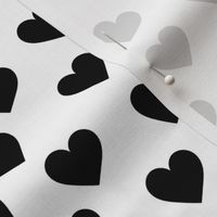 Black hearts on white (medium)