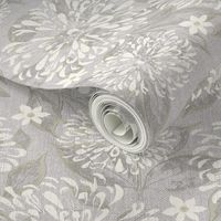 Taupe and Gray n ivory Zinnia jumbo