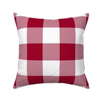 3" buffalo check - cinnamon red and white