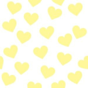 Yellow hearts on white (medium)