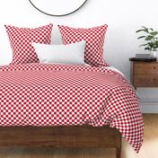 2 inch checkerboard checkered red and white check