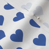 Royal blue hearts on white (medium)