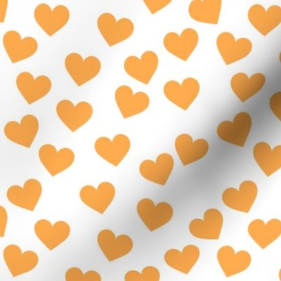Orange hearts on white (medium)